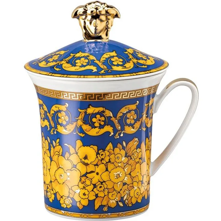 Rosenthal Versace 30 Jahre Becher mit Deckel Floralia Blue