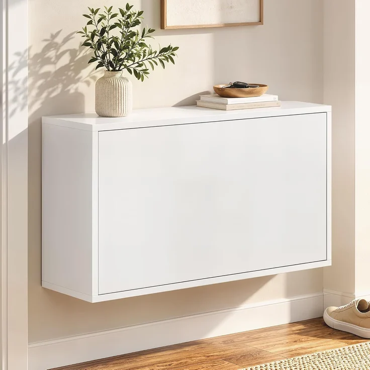 HOMCOM Schuhkipper, MDF, Spanplatte, Weiß, 70 x 30 x 43 cm – Bild 9