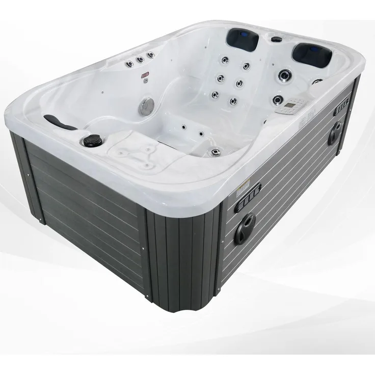 TroniTechnik Whirlpool Outdoor Whirlpool, 3 Personen, 29 Düsen, 2 Sitzplätze,1 Liegeplatz,LED, (1-tlg), Outdoor-Whirlpool mit regulierbaren Düsen, LED, ARISTECH Acryl