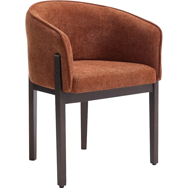 Vente-unique - LYLABA Stuhl Stoff Rot - B 54 cm x H 80 cm x L 58 cm – Bild 4