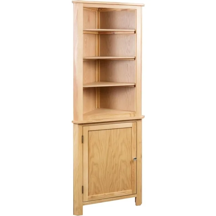 vidaXL Eckschrank 59x36x180 cm Massivholz Eiche 247042