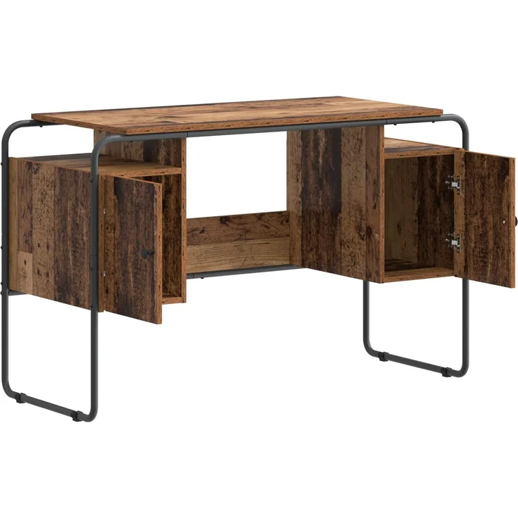 vidaXL Schreibtisch mit Stauraum Altholz 120 x 50,5 x 75,5 cm 8008042 – Bild 3