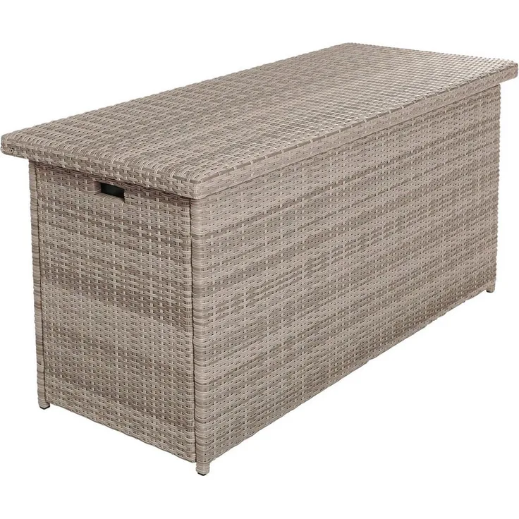 dasmöbelwerk Kissenbox Topeka, Aufbewahrungsbox mit großem Stauraum, wetterbeständig, Naturfarben, 152x73x83 cm