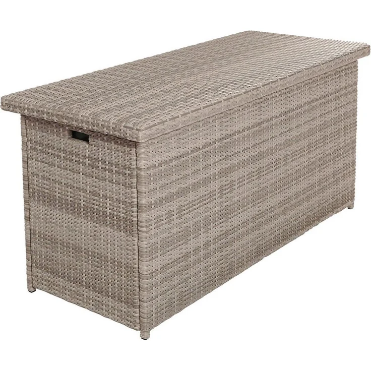 dasmöbelwerk Kissenbox Topeka, Aufbewahrungsbox mit großem Stauraum, wetterbeständig, Naturfarben, 152x73x83 cm