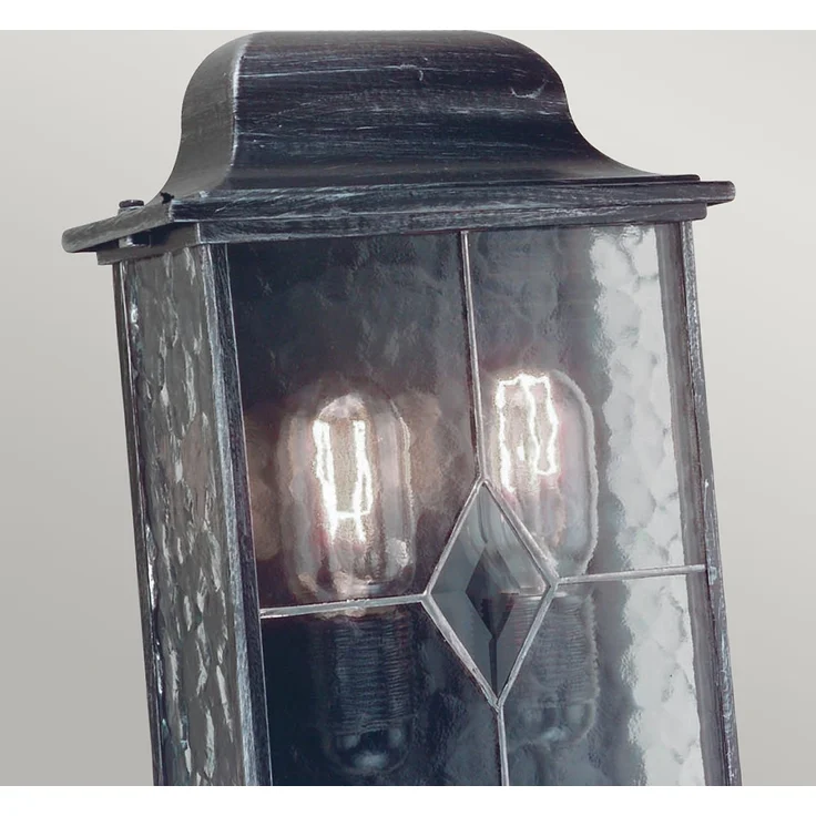 Wandleuchte, Außenleuchte, Laterne, Metall Glas, H 33,8 cm – Bild 3