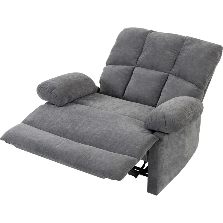 Wohnora-Massagesessel mit Wärmefunktion, bequemer Fernsehsessel mit Fußablage, Grau,H 1070cm x T 1200cm x B 900cm