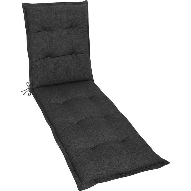 Gardissimo PREMIUM Rollliegenauflage Gartenliege Auflage Kissen anthrazit – Bild 1
