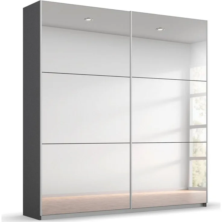 rauch Schwebetürenschrank Kleiderschrank Schrank Garderobe REFLECT inkl. praktischer Innenausstattung mit 2 Stoffboxen MADE IN GERMANY