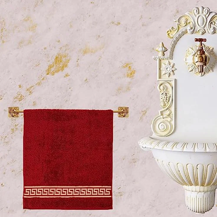 Belle Arti Handtücher Luxus Mäander Gästetücher Badetücher Duschtücher Saunatücher in Set, (2-St), schwarz, weiss, beige, rot, gold, 100% Baumwolle, Frottee, eingestickt – Bild 6