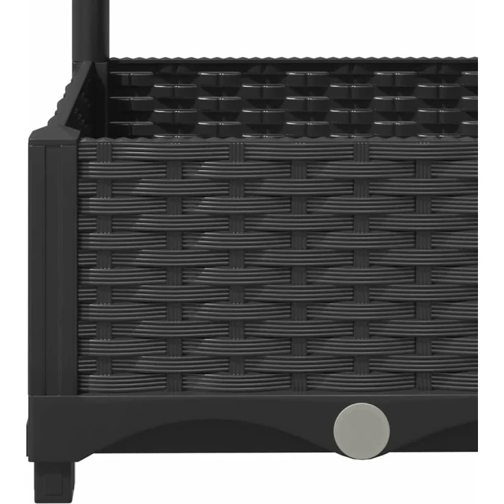 vidaXL Gartenpflanzgefäß mit Spalier Schwarz 80 x 40 x 121,5 cm PP 318270 – Bild 6