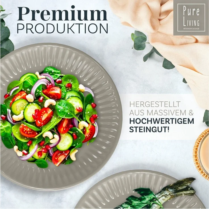 PURE LIVING INTERIOR DESIGN Geschirr-Set Hygge Becher, 6er-Set, 435 ml, Hellbraun Steingut (6-tlg), 6 Personen, Steingut – Bild 4