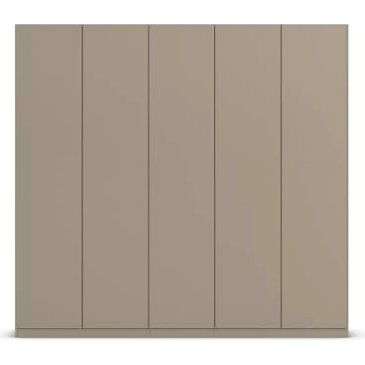 Rauch Möbel LUNIK, Kleiderschrank, Farbe Fango, Breite 226 cm | Schrank mit patentiertem Schnellmontagesystem, 5-türig, Push-to-open-Funktion, Zubehör Comfort, Schlafzimmer, Garderobe – Bild 9