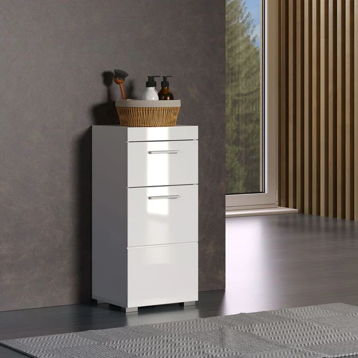 Trendteam 'Amanda' Midischrank, Holz, 79 x 31 x 37 cm, Weiß – Bild 7