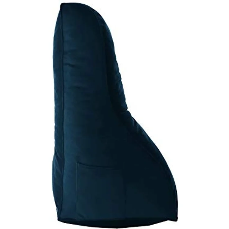 VERCART Keil-Lesekissen, dreieckig, Bettstütze, Rückenlehne, Kopfteil, Rückenstütze, dekoratives Kissen, blauer Samt, 180 x 25 x 55 cm – Bild 6