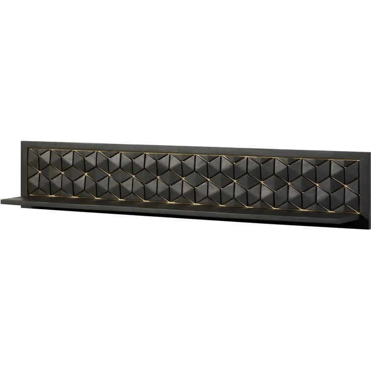 Wandregal Mango 159x22x29 grau geölt DIAMOND #125 – Bild 1