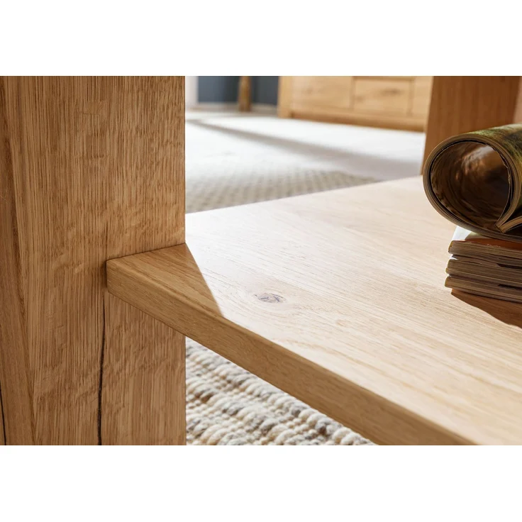 Couchtisch Wildeiche 70x70x45 beige geölt KENT #214 – Bild 6