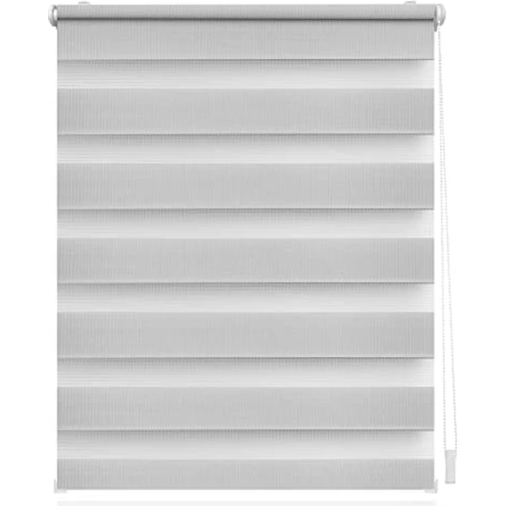 Lichtblick Sonnenschutzsysteme GmbH Doppelrollo Kopenhagen 55 cm x 150 cm (BxL) Grau modernes Duo Rollo; Klemm- und schraubbar; Lichtdurchlässig und blickdicht – Bild 2