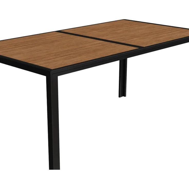 Gartentisch Esstisch Outdoor Tisch Holzoptik Gartenmöbel 150x80 cm – Bild 4