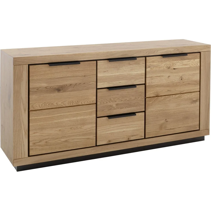 Sideboard >GRENO< in Wildeiche geölt, Wildeiche teilmassiv - 163x80x40cm (BxHxT) – Bild 1
