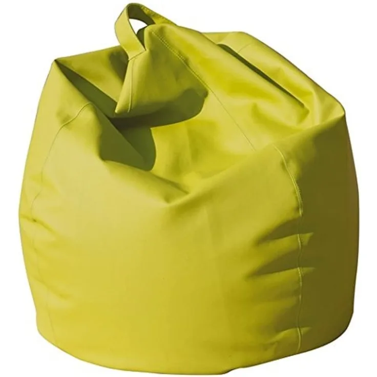 Dmora Eleganter Sitzsack, gelbe Farbe, Maße 80 x 120 x 80 cm