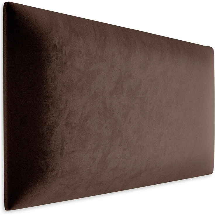Muralo Samt Wandkissen Stoff Polsterpaneel Schlafzimmer Wohnzimmer Bett Wandpolster Bettkopfteil Lendekissen Modern Luxus Gepolstert Polster Paneel (Braun, 50x30 cm) – Bild 1