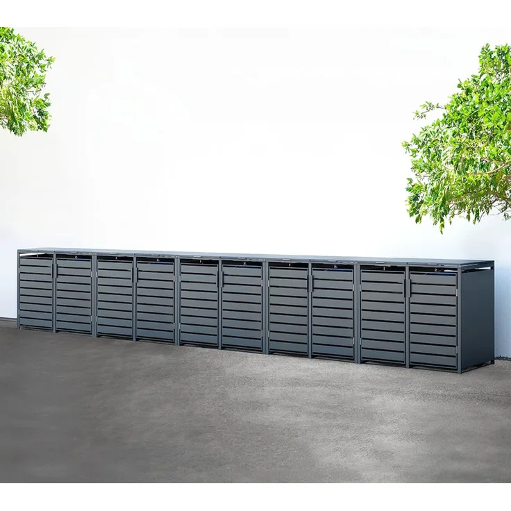 Westmann Metall Mülltonnenbox Kubus 10er | 10x240