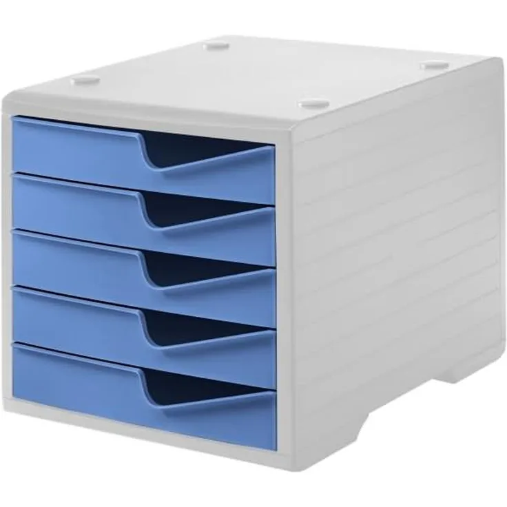Styro Schubladenbox styroswingbox 5 Schübe grau/cornflower