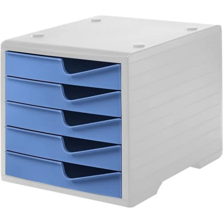 Styro Schubladenbox styroswingbox 5 Schübe grau/cornflower