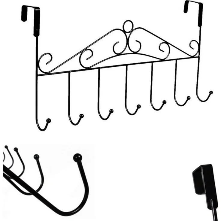 BAYLI Türgarderobe 42,5cm Türgarderobe mit 7 Haken Kleiderhaken Türhakenleiste Garderoben – Bild 4