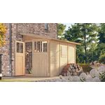 Karibu Gartenhaus Wandlitz 3 Anlehnhaus 19mm naturbelassen