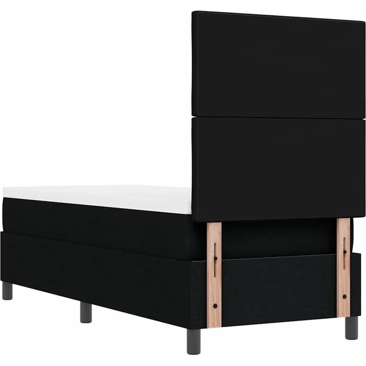 vidaXL Boxspringbett mit LED-Lichtleisten Schwarz 80 x 200 cm Stoff 3342902 – Bild 10