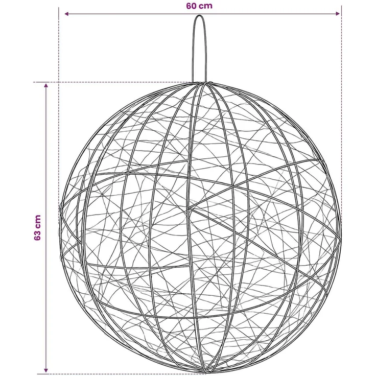 vidaXL Weihnachts-Finial-Licht 2 stk. 1900 LEDs Blau Ø 60 x 63 cm 42049791 – Bild 8