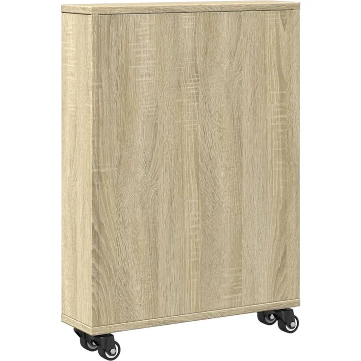 vidaXL Schmaler Aufbewahrungswagen Sonoma-Eiche 48 x 13 x 68 cm Holzwerkstoff 855225 – Bild 5
