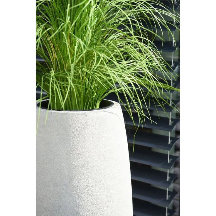 VIVANNO Bodenvase Fiberglas MAGNUM Rund - Beige Steinoptik (1 St), 37x100 cm – Bild 2
