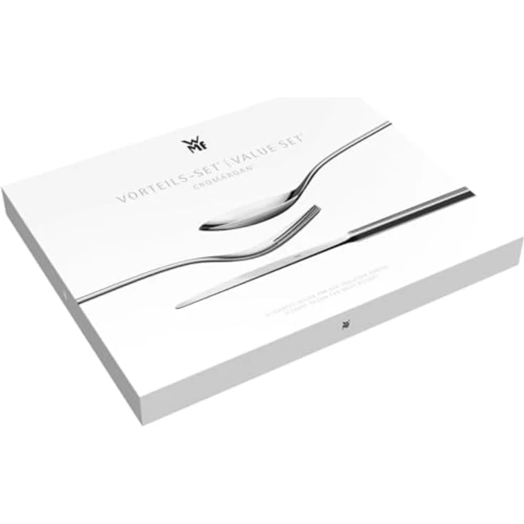 WMF Boston Besteck Set 12 Personen, Essbesteck 60 teilig, Monobloc-Messer, Cromargan Edelstahl poliert, glänzend, spülmaschinenfest – Bild 9