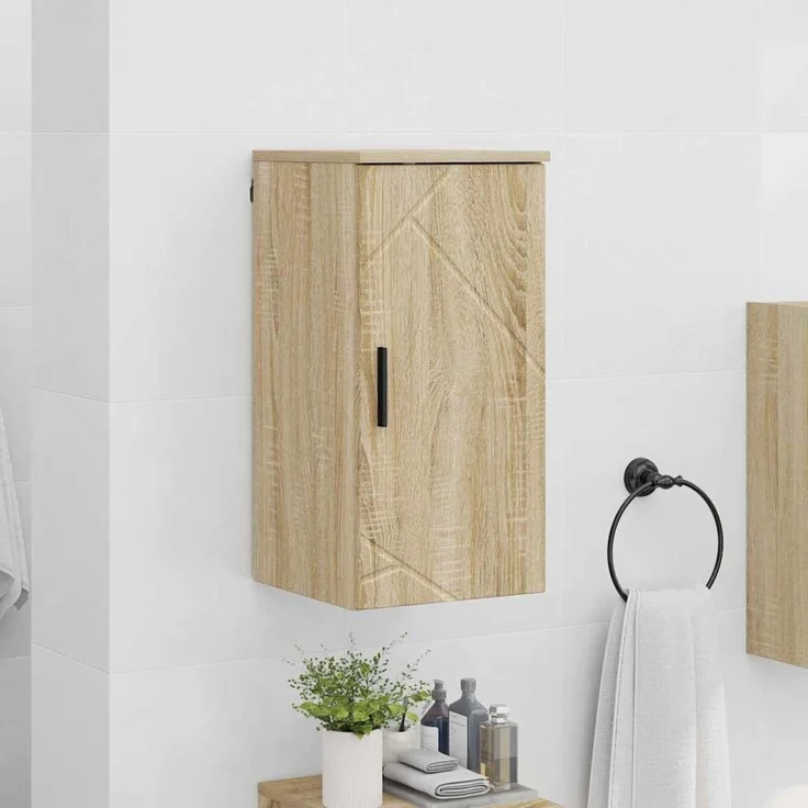vidaXL Badezimmerschrank Wandmontiert Sonoma-Eiche 30 x 31,5 x 61 cm 883346 – Bild 3