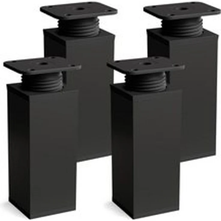 sossai® Möbelfuß Design-Möbelfüße, 4er & 8er Set, höhenverstellbar MFV1, Farbe: Schwar, (4-St), Farbe: Schwarzmatt – Bild 6
