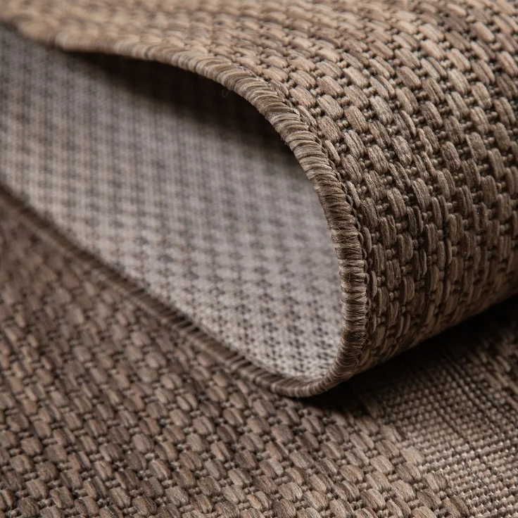 Carpettex Outdoorteppich Unicolor - Einfarbig, Läufer, Höhe: 5 mm, Teppich Wetterfest Balkon Küchenteppich Flachgewebe Sisaloptik – Bild 3