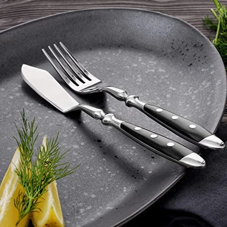 GRÄWE Fischmesser GRÄWE Fischmesser, 6 Stück, Serie Nürnberg, schwarz – Bild 5