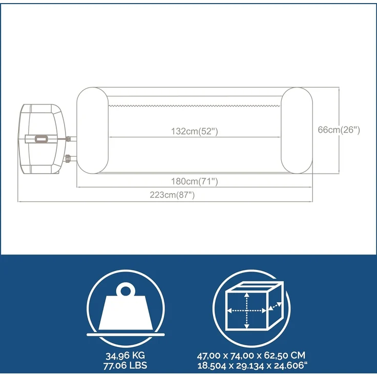 LAY-Z-SPA® WLAN-Whirlpool Boracay AirJet™ Ø 180 x 66 cm, rund – Bild 3