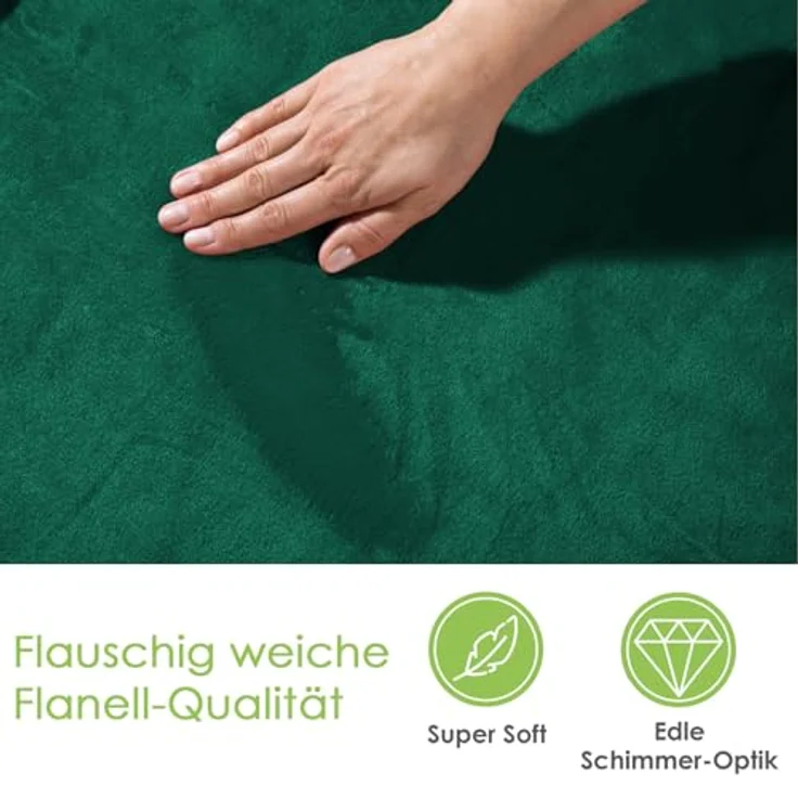 Wohndecke Premium Super Soft Flanell Kuscheldecke Sofadecke, heimtexland, super weich und flauschig, Allergiker geeignet, atmungsaktiv – Bild 3