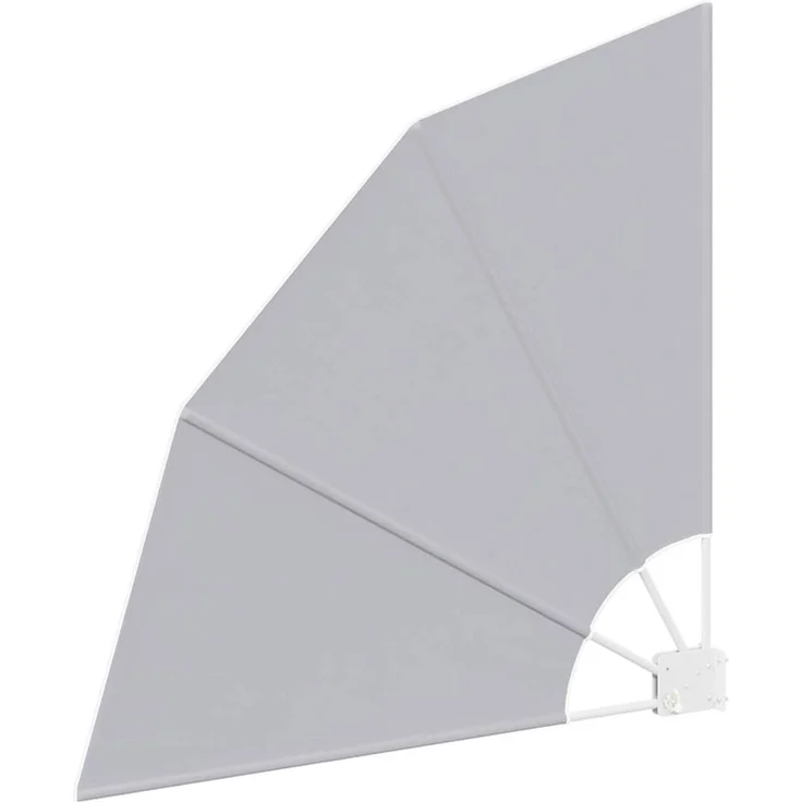 vidaXL Balkon Sichtschutz Rechteckig 115 x 115 cm Polyester Grau 42000941 – Bild 4
