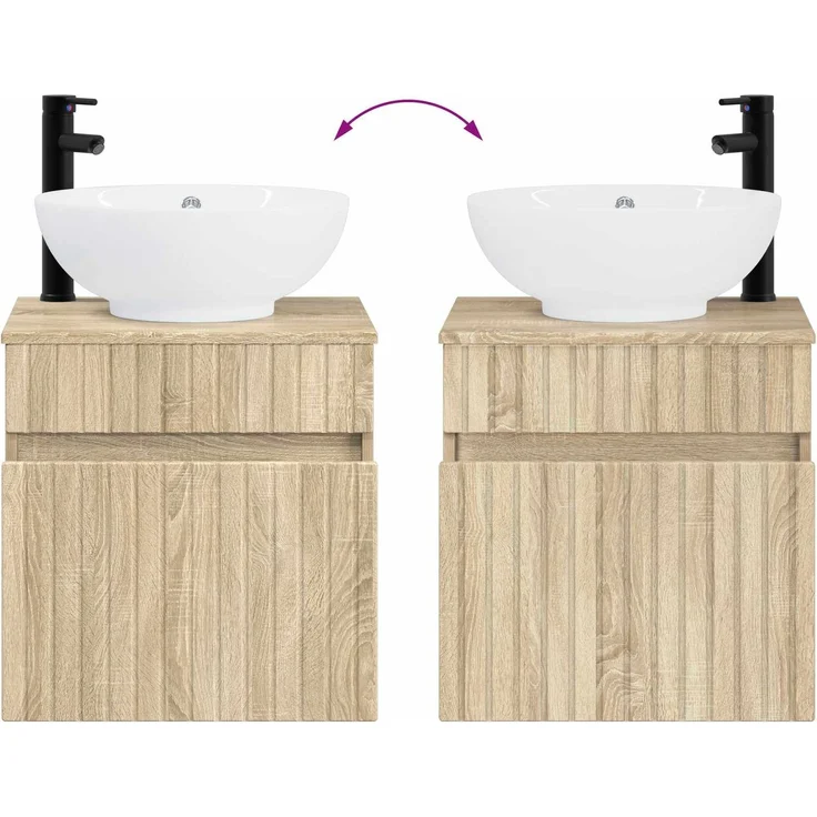 vidaXL Badezimmerschrank-Set 3 stk. Sonoma-Eiche 157 x 44,5 x 80 cm 3405759 – Bild 10