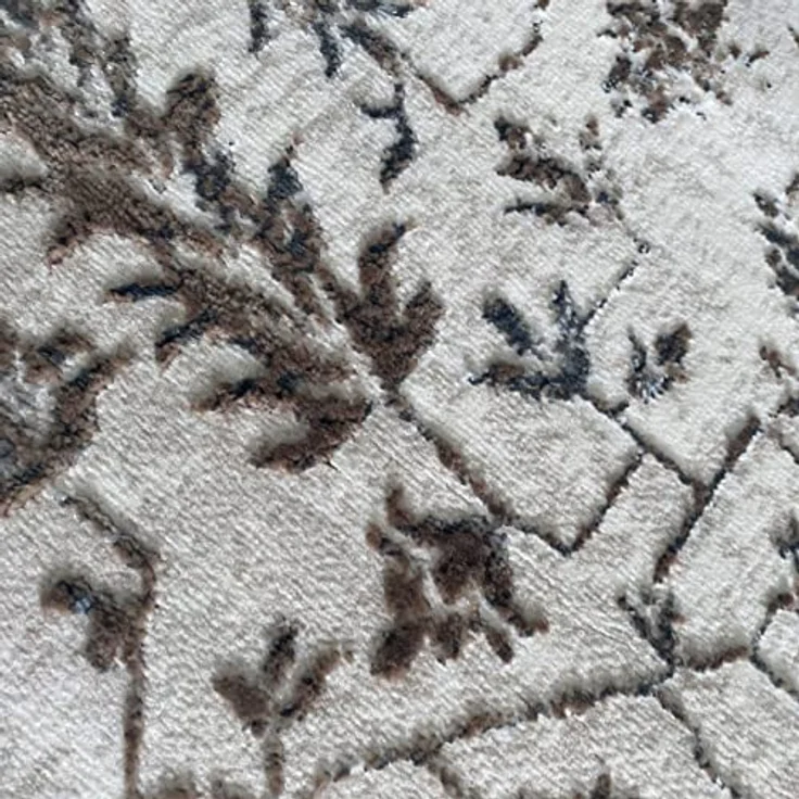 CARPETIA Teppich Florale Ornamente Creme Pflegeleicht 160x230 cm | Weich, pflegeleicht, schmutzabweisend und strapazierfähig, OEKO-TEX geprüft, für Fußbodenheizung, Flur & Wohnräume – Bild 2
