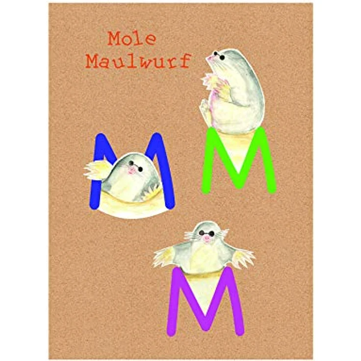 Komar ABC Animal M, Wandbild Poster für Kinderzimmer, 40 x 50 cm, fotorealistischer Kunstdruck, ohne Rahmen, hochwertige Verarbeitung, MADE IN GERMANY – Bild 1