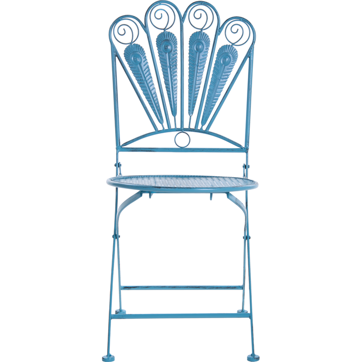 Beliani 'PAVIA' Bistro-Set, Metall Blau – Bild 5