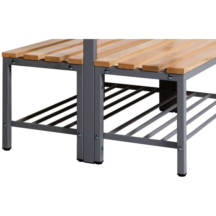 Garderobenbank doppelseitig mit Schuhrost 150 cm anthrazit – Bild 1