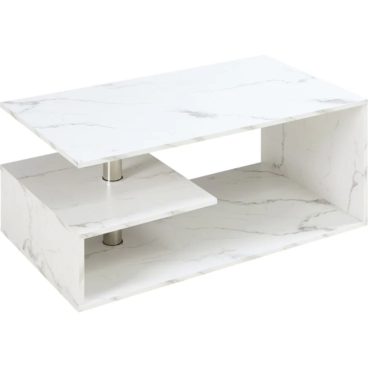 Couchtisch Haarlem 90x50x41 cm Marmoroptik, weiß [en. casa] – Bild 4