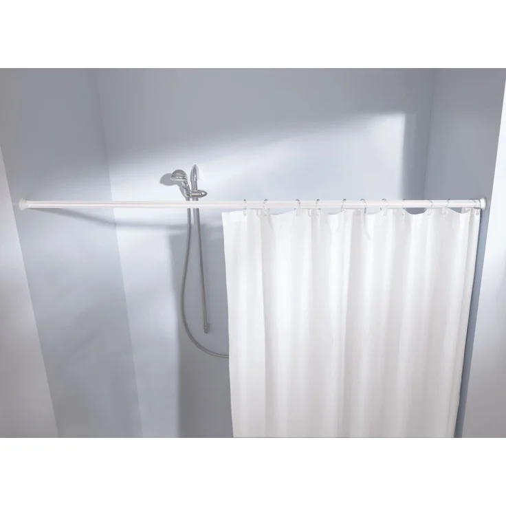 Kleine Wolke Federstange für Duschvorhang 125 - 220 cm / Ø 2,1 cm / weiß
