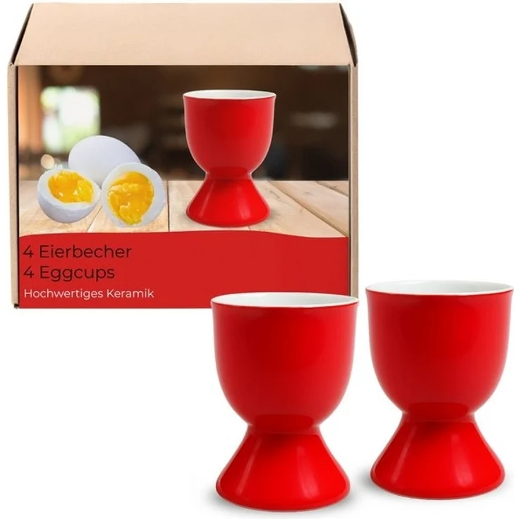 matches21 HOME & HOBBY Eierbecher, (4-tlg), Spülmaschinenfeste Eierhalter für Frühstückstisch – Bild 4